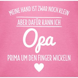 Shirtracer - Baby Bodysuit Boy Girl - Sayings - Wrap Grandpa Around Your Finger, 2 Pink