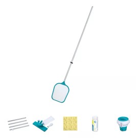 Bestway Red Saca Hojas Juego 7pzs Kit Limpieza Mantenimiento Alberca