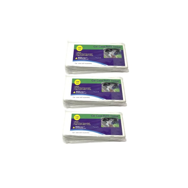 3-Ply Tissue Refill Packs for Car Visor Case Tissues Box
