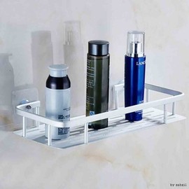 Aluminum 1-tier square bathroom shelf bathroom accessories Bathroom organization
