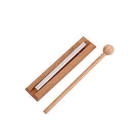 Alnicov Solo Bell for Meditation Classroom with Beater Percussion Instrument for Prayer Yoga Eastern Energy Healing or Teacher Classroom Management