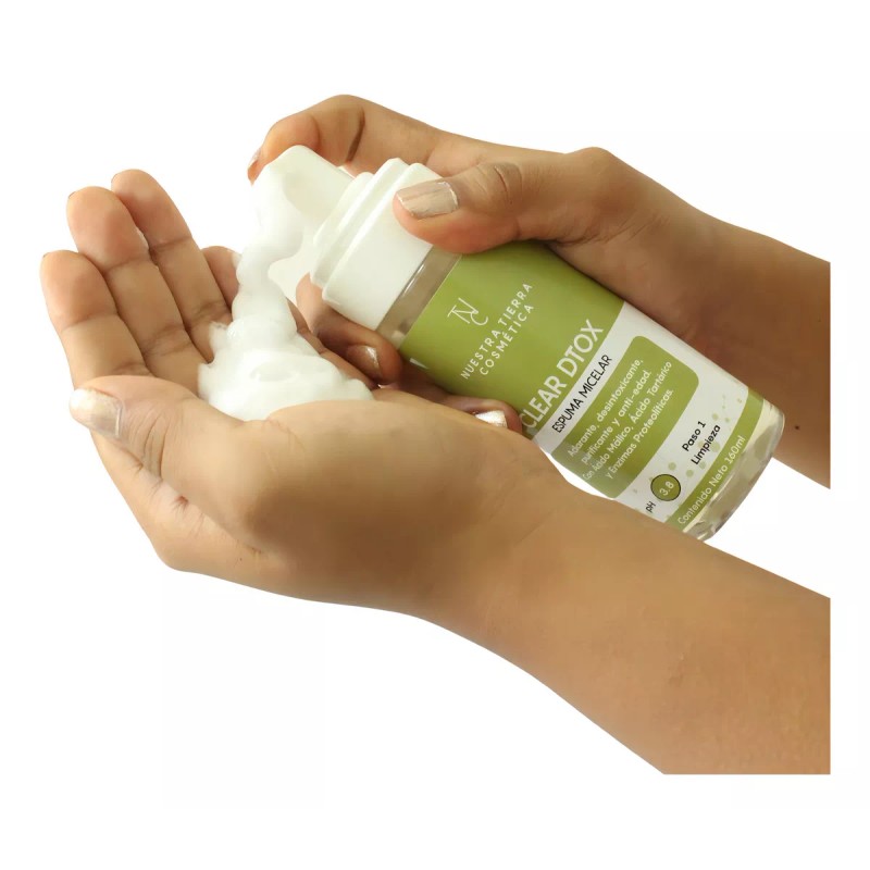 Nuestra Tierra Cosmética Espuma Micelar Clear Dtox Desintoxica/ilumina/suaviza