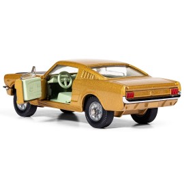 DCD Ford Mustang Fastback 2+2 Diecast Model Car Gold Metallic and Black by Corgi