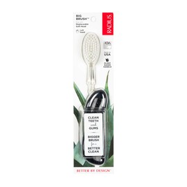 RADIUS Toothbrush Big Brush with Replaceable Head, Left Hand, Soft in Black Sparkle, BPA Free and ADA Accepted, Designed to Improve Gum Health and Reduce The Risk of Gum Disease