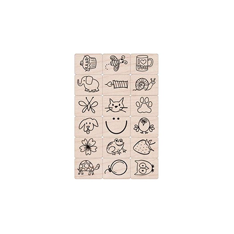 Hero Arts LL330 Wood Sets, Fun Stuff Ink 'n' Stamp