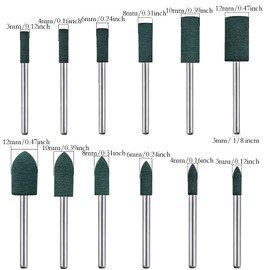 24 Pcs Electric Drill Rubber Bits 3MM Polishing Bits Fine Sanding Rubber Wheel Bit Kit for DIY Rotary Grinding Accessory Mold Metal Jade Polishing
