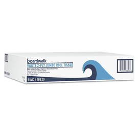 Boardwalk BWK410320 3.2 in. x 525 ft. 2-Ply Septic Safe Jumbo Roll Bathroom Tissue - White (12 Rolls/Carton)