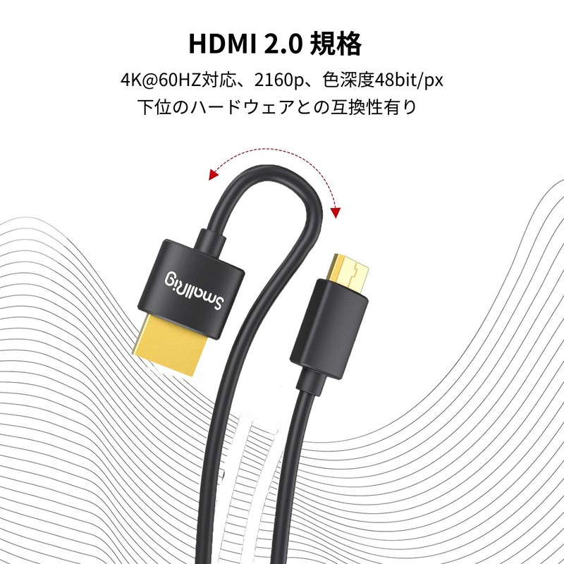 SmallRig High Speed HDMI Cable Mini HDMI Cable 55cm Extra