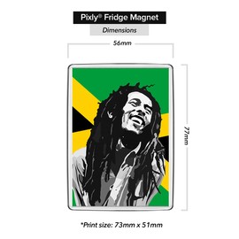 Pixly® Bob Marley Fridge Magnet Large Jumbo Size Raggae Rasta Rastafarian Keepsake Novelty Refrigerator Magnets Gift