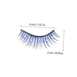 Healvian 5 Pairs Rhinestone False Eyelashes Long Dramatic Lashes for Eye Makeup Easy to Apply Colored Lashes for Stylish Looks for Performances and Everyday Wear