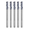 sourcing map 5pcs Carbide Square Nose End Mill Bit 4mm