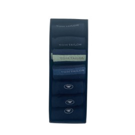 TOM TAILOR Socks – Box of 7 Cotton Socks for Everyday and Leisure – Simple Men's Socks with Sorting Aid – Size 39-42 and 43-46, Dark Navy