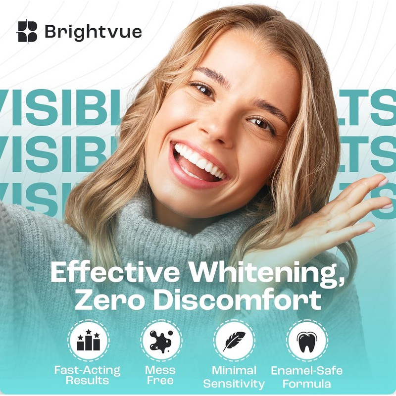 Brightvue 2 Pack ~ Brightvue Natural Teeth Whitening Strips 7-Day