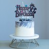 Decoración para tarta de música de 16 cumpleaños con purpurina,