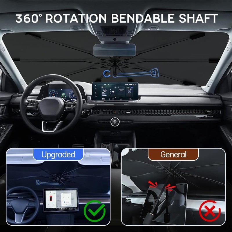 BIGP Sun Protection Car Windscreen Foldable 140 x 80 cm
