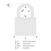 ABUS 180/50 Solid Brass Combination Padlock, Long Stainless Steel Shackle