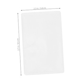 KICHOUSE 5Pcs Clear Id Holder Card Protectors Hard Plastic Business Card Sleeves for Wallet Transparent Id Badge Holder Credit Card Protector Card Covers