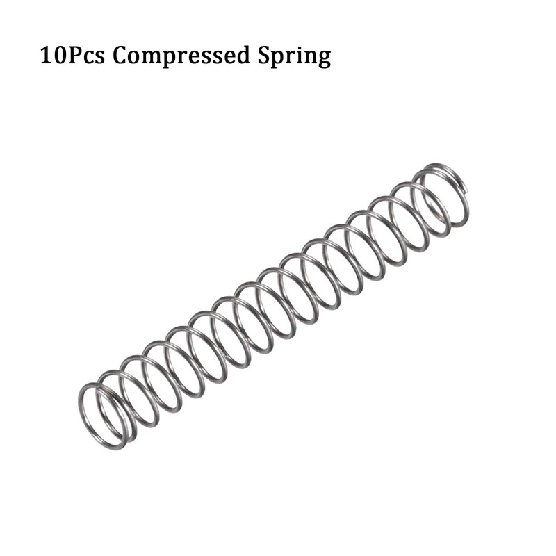 TA-VIGOR 10Pcs Extended Compressed Spring, 6mm OD, 0.5mm Wire Size,