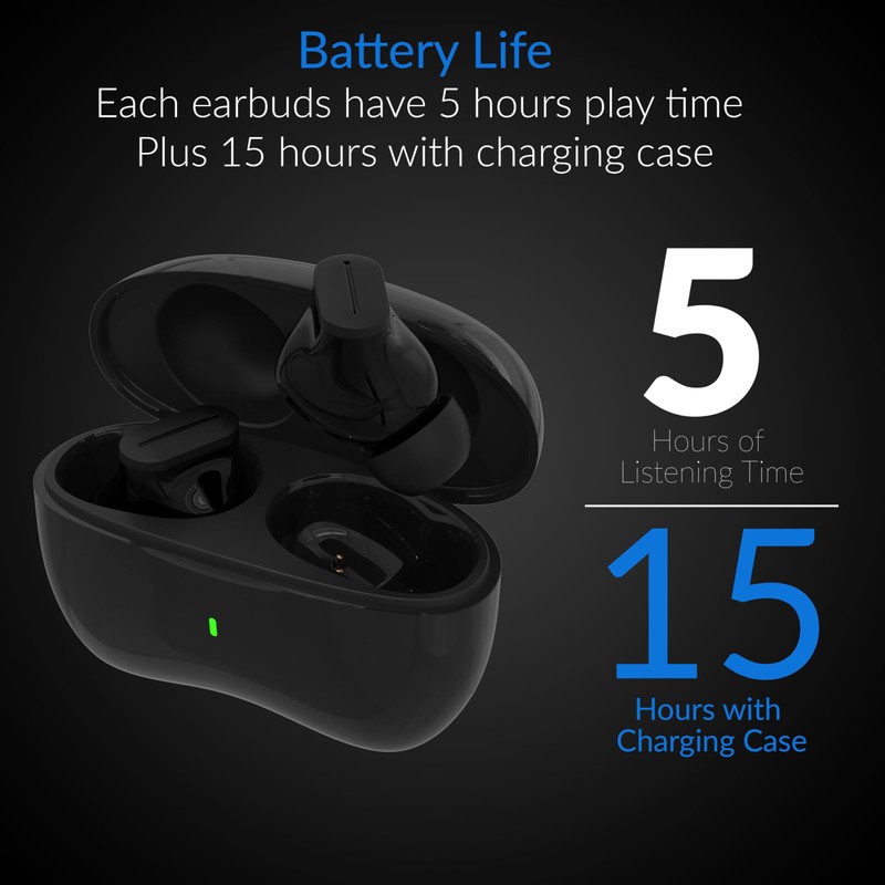 SuperSonic IQ Sound True Wireless Earbuds with Charging Case