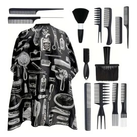 Juego De Herramientas De Barbero De 14 Piezas, Capa Con Cepi