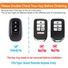 Sindeda for Honda Key fob Cover with Leather Keychain Soft