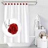 BEAVO Rose Shower Curtain Hooks,12 Pcs Double Glide Shower Curtain