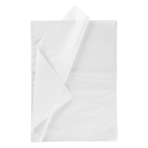 RUSPEPA Tissue Paper for Gift Wrapping – White Tissue Paper for DIY Packaging Bags – 50 x 70 cm – 25 Sheets