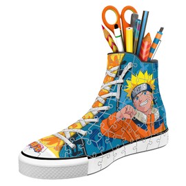 Ravensburger 3D Puzzle 11543 Naruto Sneaker - Practical Pen Holder - 108 Pieces - Desk Organiser for Children from 8 Years
