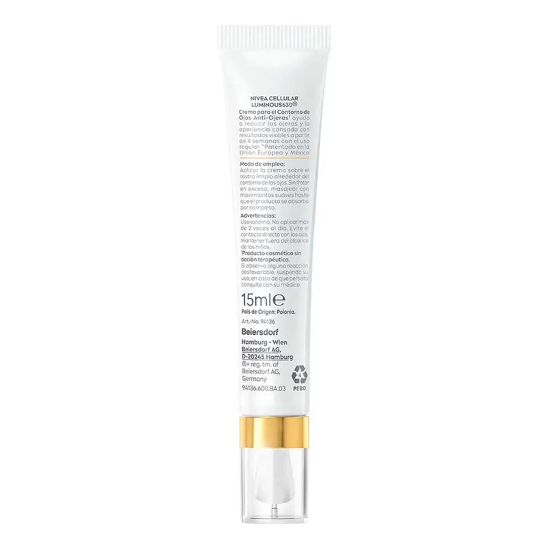 Contorno De Ojos Nivea Luminous Ácido Hialurónico 15ml