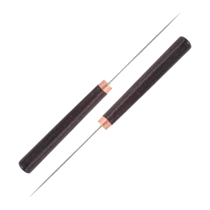 Perfeclan 2pcs Awl Punch Tool Scratch Awl Professional with Wooden
