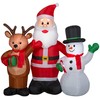Gemmy 4.5' Airblown Inflatable Santa and Friends Scene