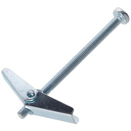 Merriway BH02599 (10 Pcs) Wing Spring Toggle for Plasterboard Hollow Walls Doors with Machine Screw, M5 x 75 mm (3/16 Inch x 3 Inch) - Pack of 10 Pieces