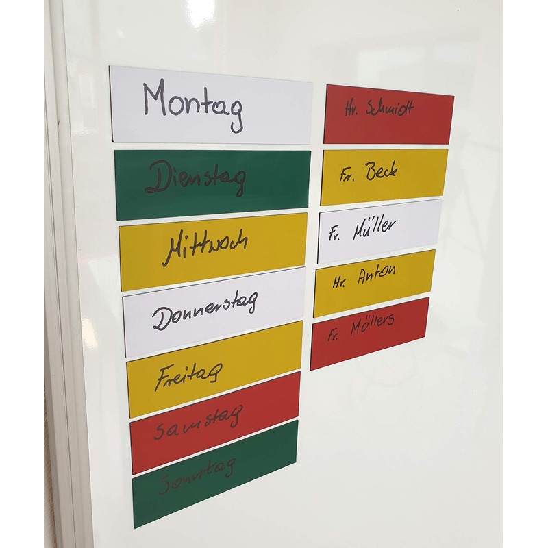 Magnetic Labels 30 x 100 mm, Yellow, Pack of 50