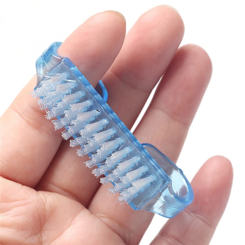 Set of 8 Professional Nail Cleaning Brushes with Handles Fingernail