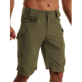 AUTIWITUA Men's Hiking Shorts Waterproof Tactical Cargo Short Pants Quick Dry Work Shorts with Multi Pockets(No Belt)