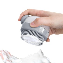 Dog Bath Scrubber | Portable Small Dog Shampoo Brush | Dog Bath Scrubber, Pet Bath Brush, Massage Hair Brush with Shampoo Dispenser for Long Short Haired Dogs