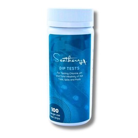 Seatherny Hot Tub, Pool and Spa Test Strips x 100-3 in 1 - Measures Chlorine, PH and Total Alkalinity (100)