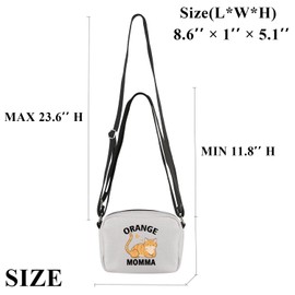 VAMSII Tabby Cat Lover Gift Or-Ange Momma Makeup Bag Orange C-at Mom Cosmetic Bag Orange Cat Owner Gift (Orange Momma B C C)