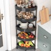 Corner shelf prefabricated shelf Pantry shelf black 5 tiers