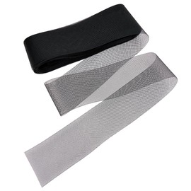 NBEADS 25 Yards Stiff Horsehair Braid, Horsehair Mesh Braid Trim About 7.5cm Wide Polyester Stiff Ribbons for Boning Sewing Wedding Dress Gowns Skirt Hat Accessories, Black
