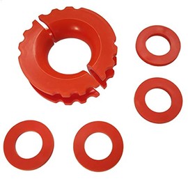 Pack of 2 D-Ring Shackle Isolators with 4 Pieces Washer for 0.75 inch Shackle Gear Design D-Ring Isolators Fits Standard 3/4" Shackle Protect Shackle & Bumper Reduce Rattling 2 Years Warranty (Orange)