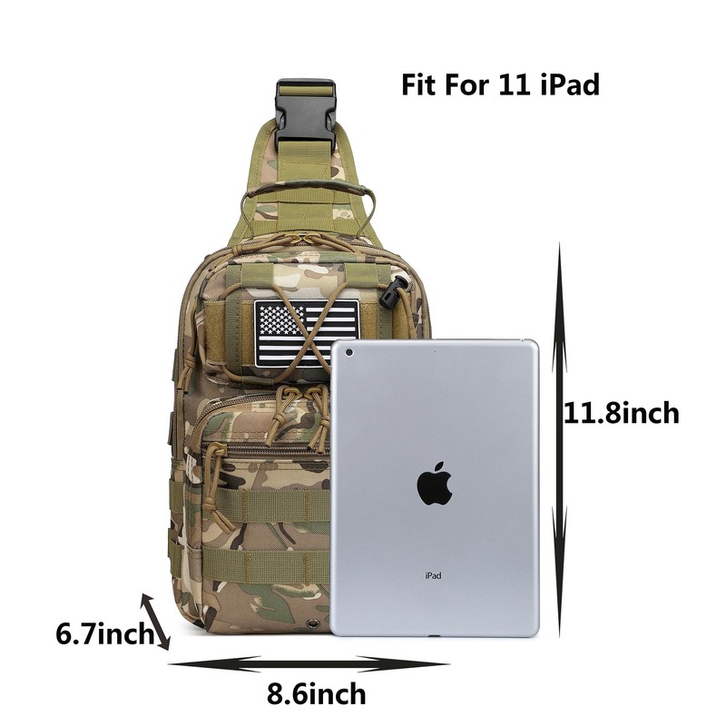 HPDF Tactical Sling Backpack Military Crossbody Bag Pack for Mens