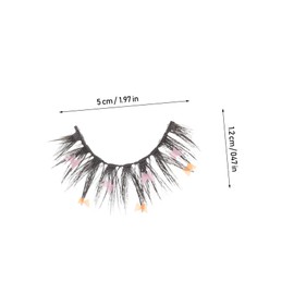 FOMIYES 4pairs Butterflies Glitter Eyelashes Long Dramatic False Lashes Lash Clusters for Cosplay