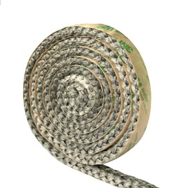 Protalwell Wood Stove Gasket, Flat Gasket Tape for Stoves and Fireplaces, Self Adhesive Flat Gasket, 5/8" Width, 3/8" Thick, Length 72" Wood Stove Seal Gasket Tape