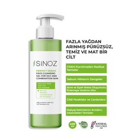 Sinoz,Perfect Sebum Balancing Facial Cleansing Gel,400 ml,For Oily Combination Skin