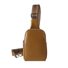 AMPOSSTO Small Sling Bag for Women Mini Chest Bag Fashion Fanny Pack Trendy Crossbody Shoulder Bag Satchel Bag Brown