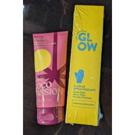VICTORIA'S SECRET PINK GLOWY COCO PASSION GRADUAL TANNING LOTION 6.7 oz & Glove