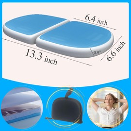 Small Foldable Seat Cushion 13.3" x 6.6", Foldable Memory Foam Seat Cushion for Travel, Portable Chair Cushion with Handle, Portable Chair Cushion for Travel (with Black Mesh Cover)