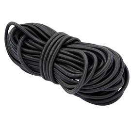Elastic Cord | For Bracelet Making, Jewellery String & Beading | High Strength Round Elasticated Cord | Masks | Hat Elastic | 2mm 10 metres Black | Supplied By The Bead Shop - A UK Brand
