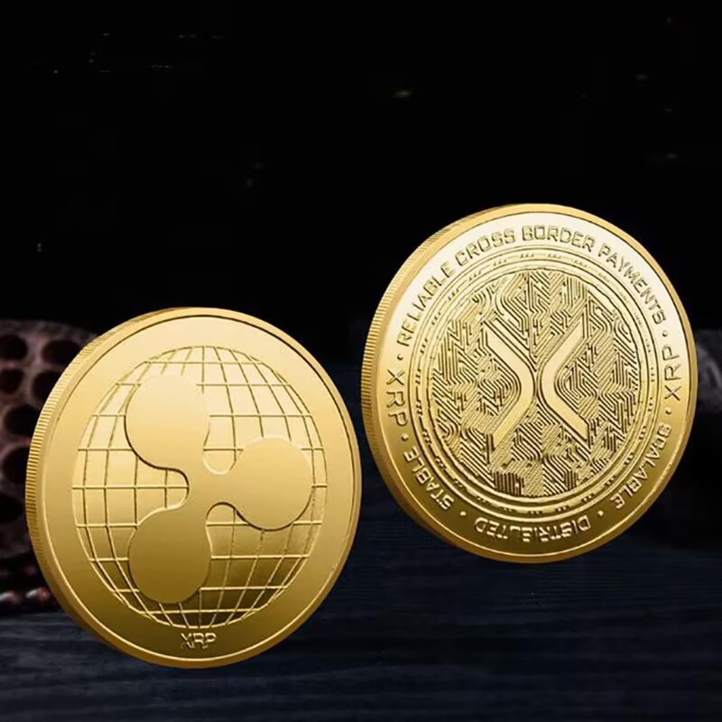 Ripple Coin Physical XRP Coin Plated Collector‘s Item with Protective